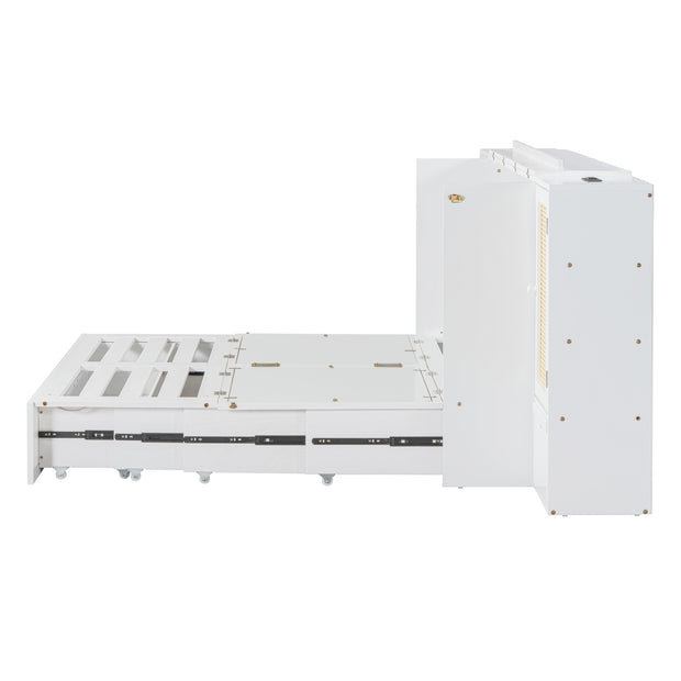 Large Murphy bed wall mounted bed with drawers