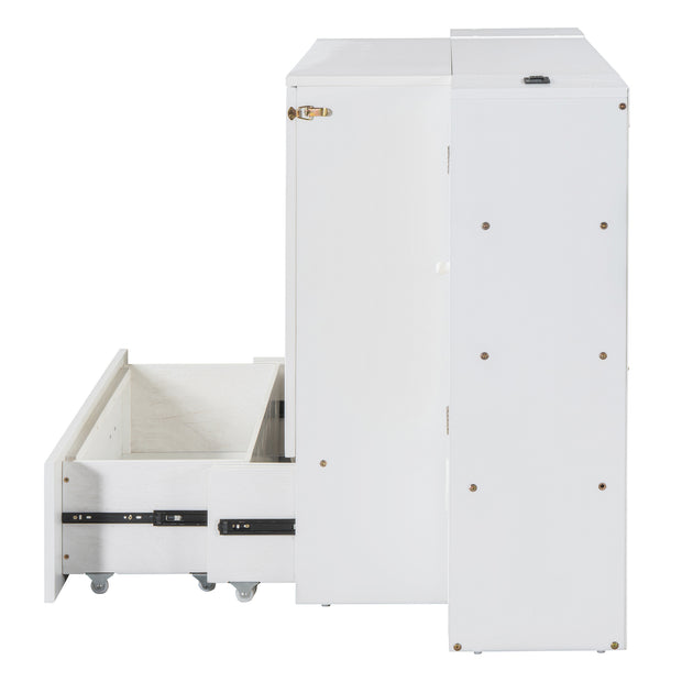 Large Murphy bed wall mounted bed with drawers