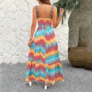 Vacation casual camisole dress with a large swing