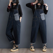 Cowboy overalls cropped pants women's