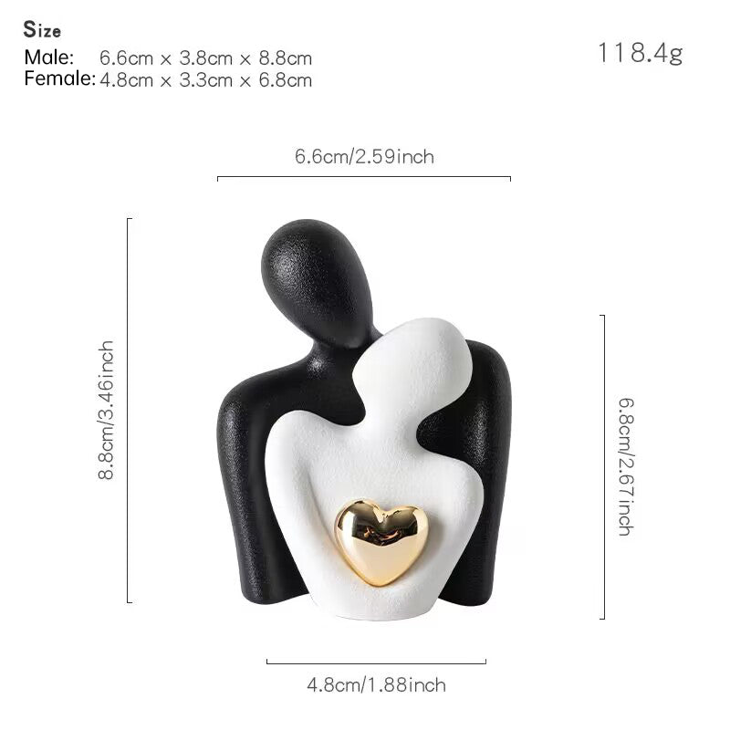 Creative couple figure decoration Newlywed home decoration