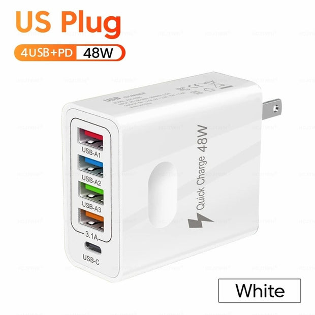 five in one charger, 48W multi interface charger