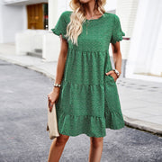 Leisure vacation printed dress with spring/summer temperament