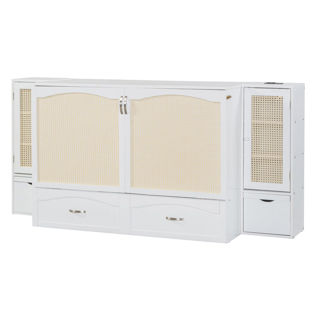 Large Murphy bed wall mounted bed with drawers