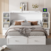 Large Murphy bed wall mounted bed with drawers
