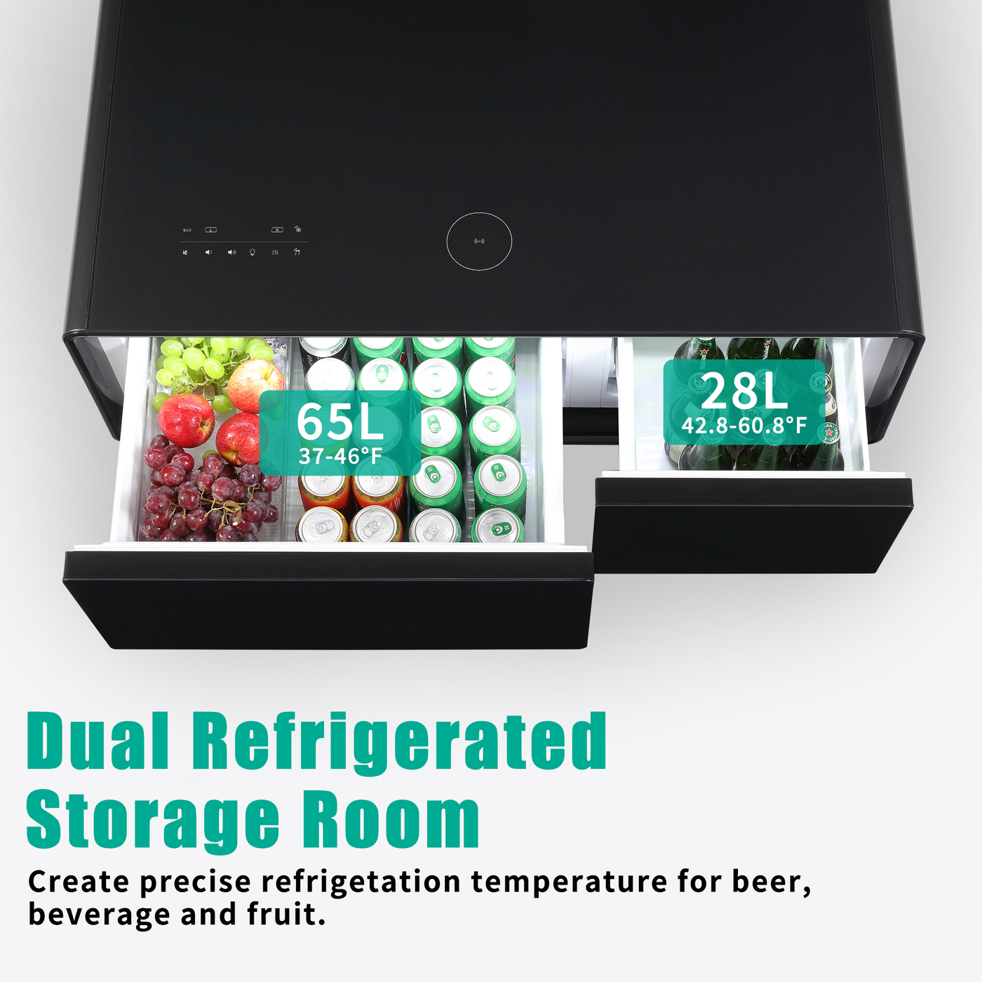 Modern Smart Coffee Table with Built-in Fridge