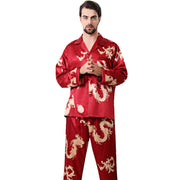 Simulated silk couple sleepwear new long sleeved