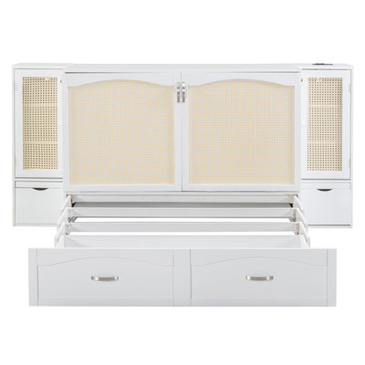 Large Murphy bed wall mounted bed with drawers