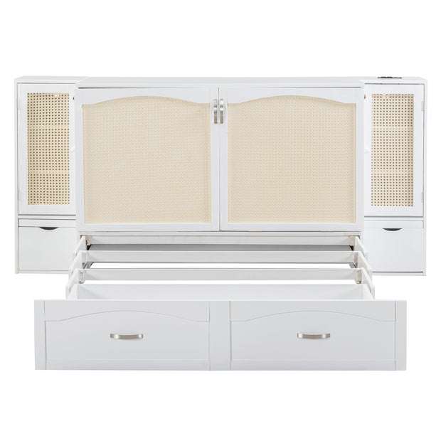 Large Murphy bed wall mounted bed with drawers