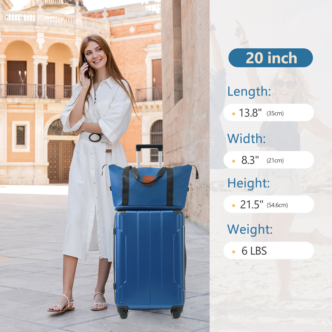 Hardshell Luggage Sets 3 Piece Carry-on Suitcases with Wheels