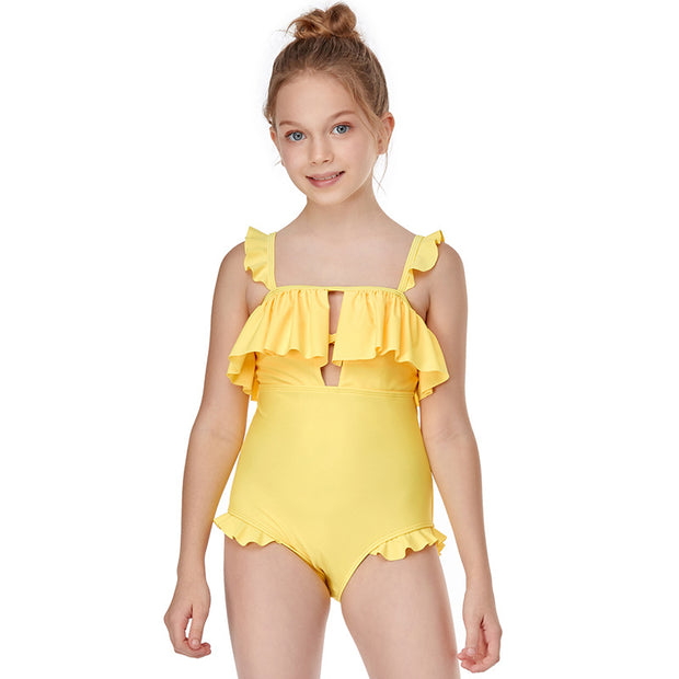 New One Piece Flash Girls Swimwear