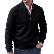 Men's Zipper Stand up Collar Sweater