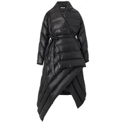 Belt Down Jacket Women Winter