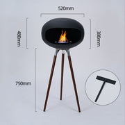 Tall fireplace real stove outdoor interior decoration