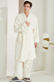 Long couple pajamas in European and American