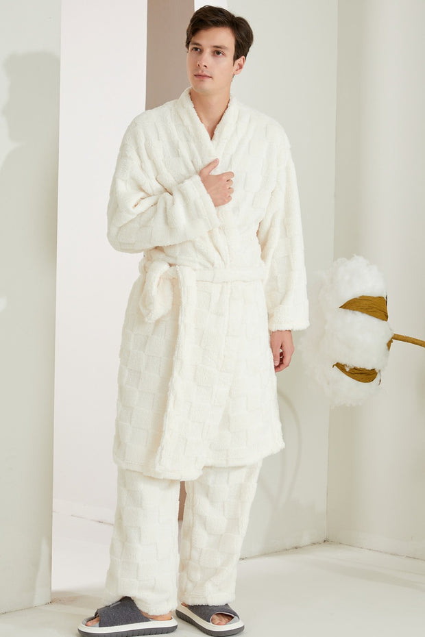 Long couple pajamas in European and American