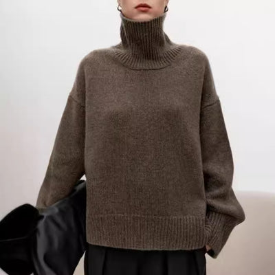 High neck cashmere sweater for women
