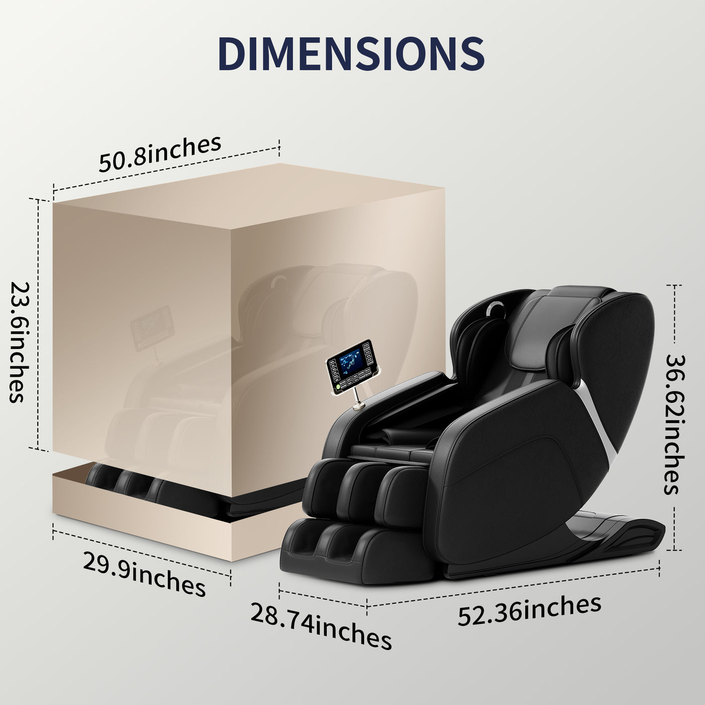 Full body deep tissue massage chair, foot massage,