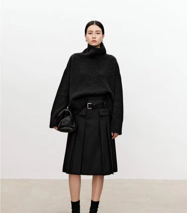 High neck cashmere sweater for women