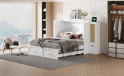 Large Murphy bed wall mounted bed with drawers