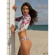 New Bikini European and American Sexy Split Flower