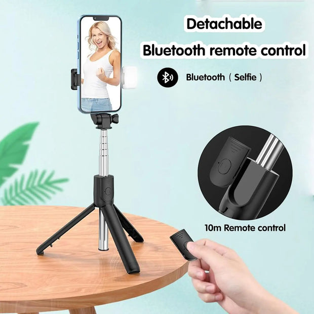 Selfie Stick with Fill Light Extendable