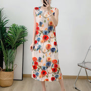 Printed high-end seaside vacation beach sleeveless vest skirt