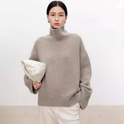 High neck cashmere sweater for women