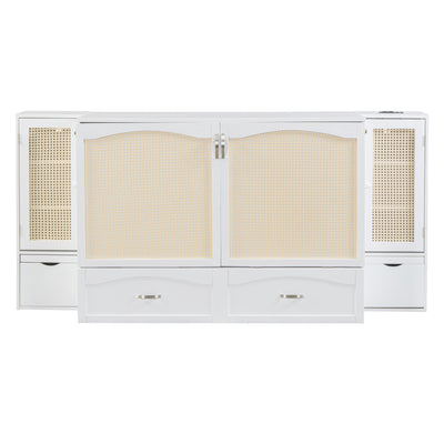 Large Murphy bed wall mounted bed with drawers