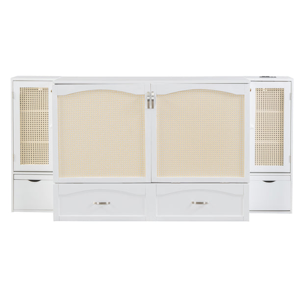 Large Murphy bed wall mounted bed with drawers