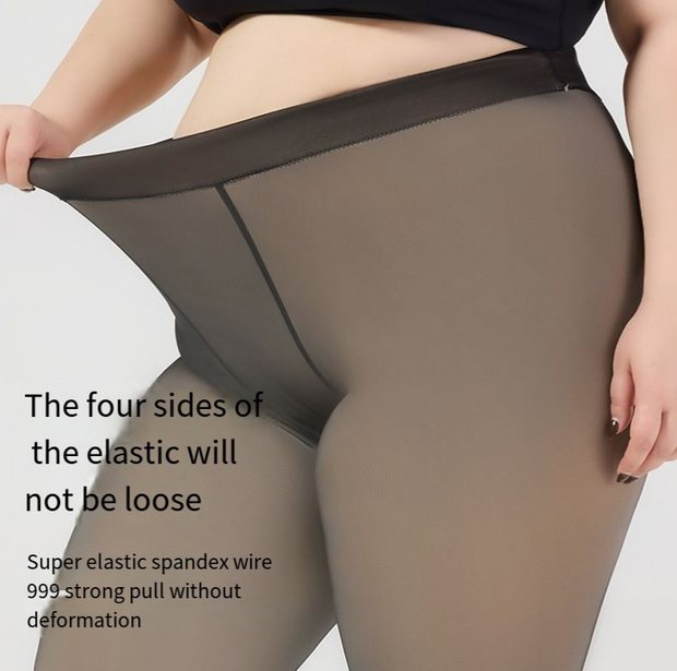 Oversized Black Silk Leg Artifact Black Transparent