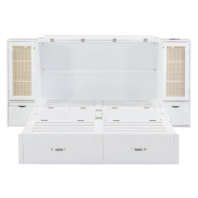 Large Murphy bed wall mounted bed with drawers