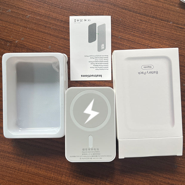 Magnetic wireless power bank suitable for Apple