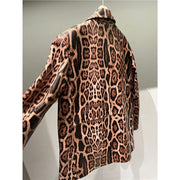 Explosive leopard print fashion genuine leather sheepskin