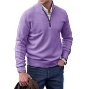 Men's Zipper Stand up Collar Sweater