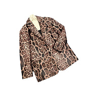 Explosive leopard print fashion genuine leather sheepskin