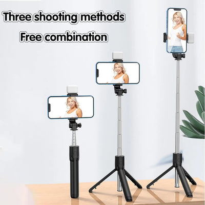 Selfie Stick with Fill Light Extendable
