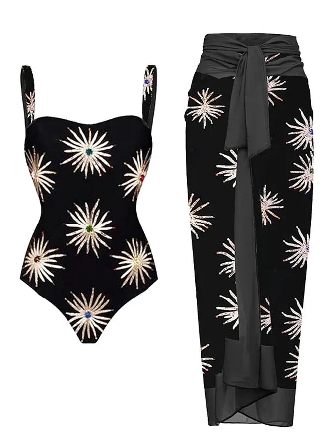 French retro jumpsuit for women's vacation suit dress