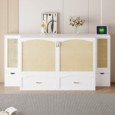 Large Murphy bed wall mounted bed with drawers