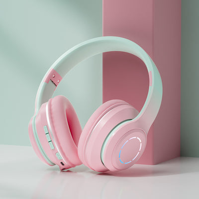 Gradient Bluetooth Earphones Head Mounted