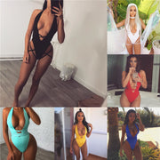 Sexy Deep V One Piece Swimsuit Monokini Bundle