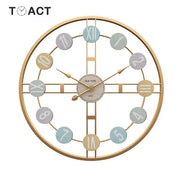 Metal Roman Numeral DIY Decor Wall Clock